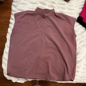 Figs Mauve Rafaela Scrub Top